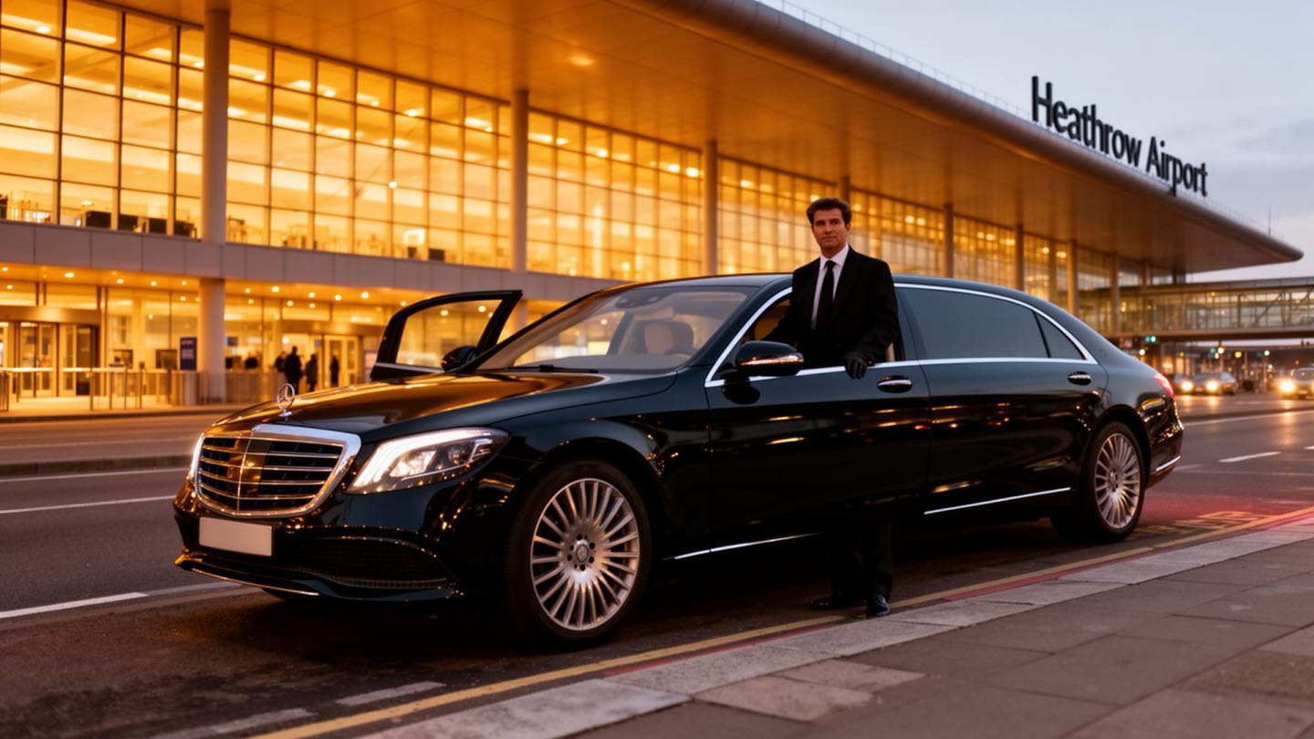 Chauffeur-driven airport transfer at Heathrow